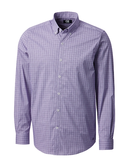 Cutter & Buck Men's Soar Windowpane Check Shirt - Tailored Fit â€¢ Custom